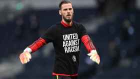 De Gea, con el Manchester United y llevando una camiseta contra el racismo