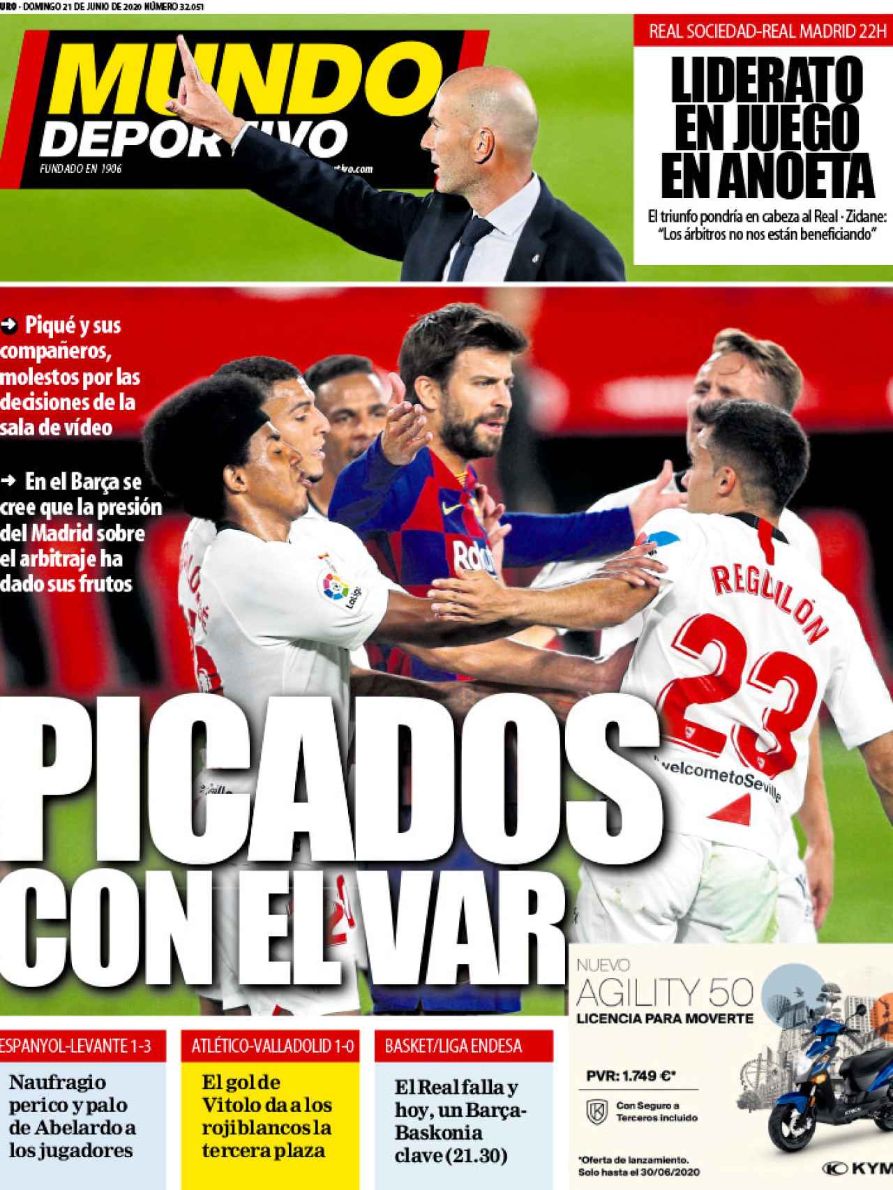 La portada del diario Mundo Deportivo (21/06/2020)
