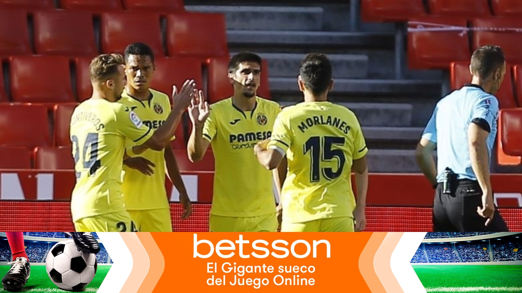 Los jugadores del Villarreal celebran un gol en La Liga