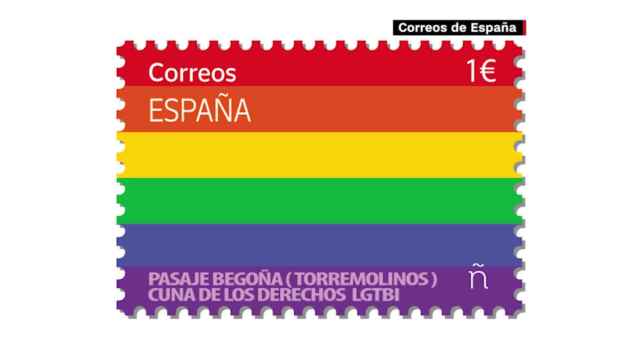 Imagen del sello acuñado por Correos en homenaje al colectivo LGTBI.