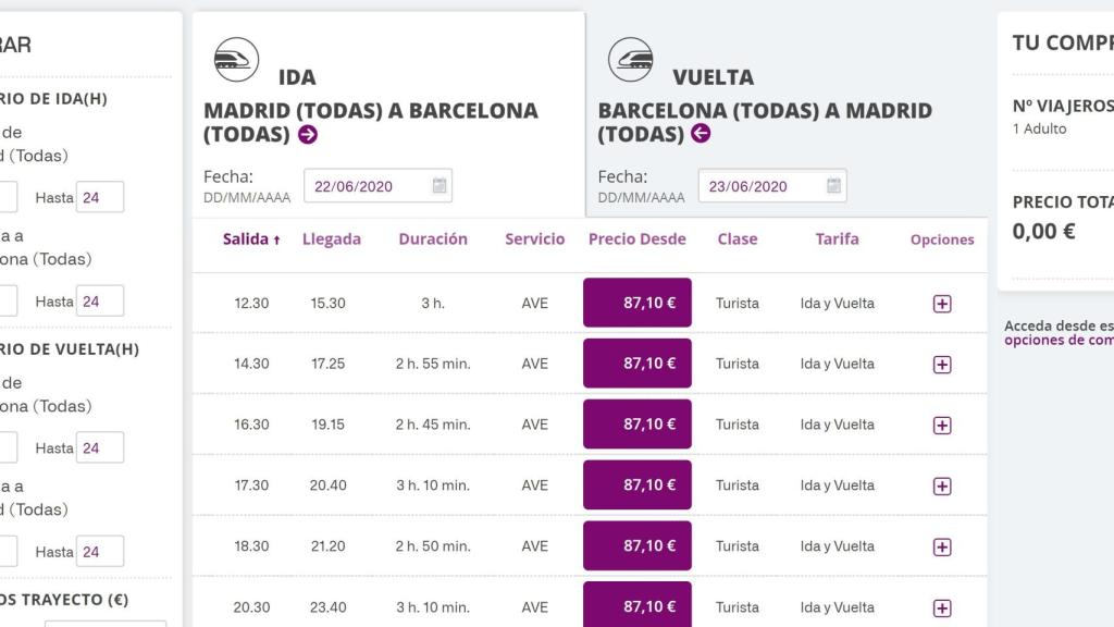 Web de renfe.