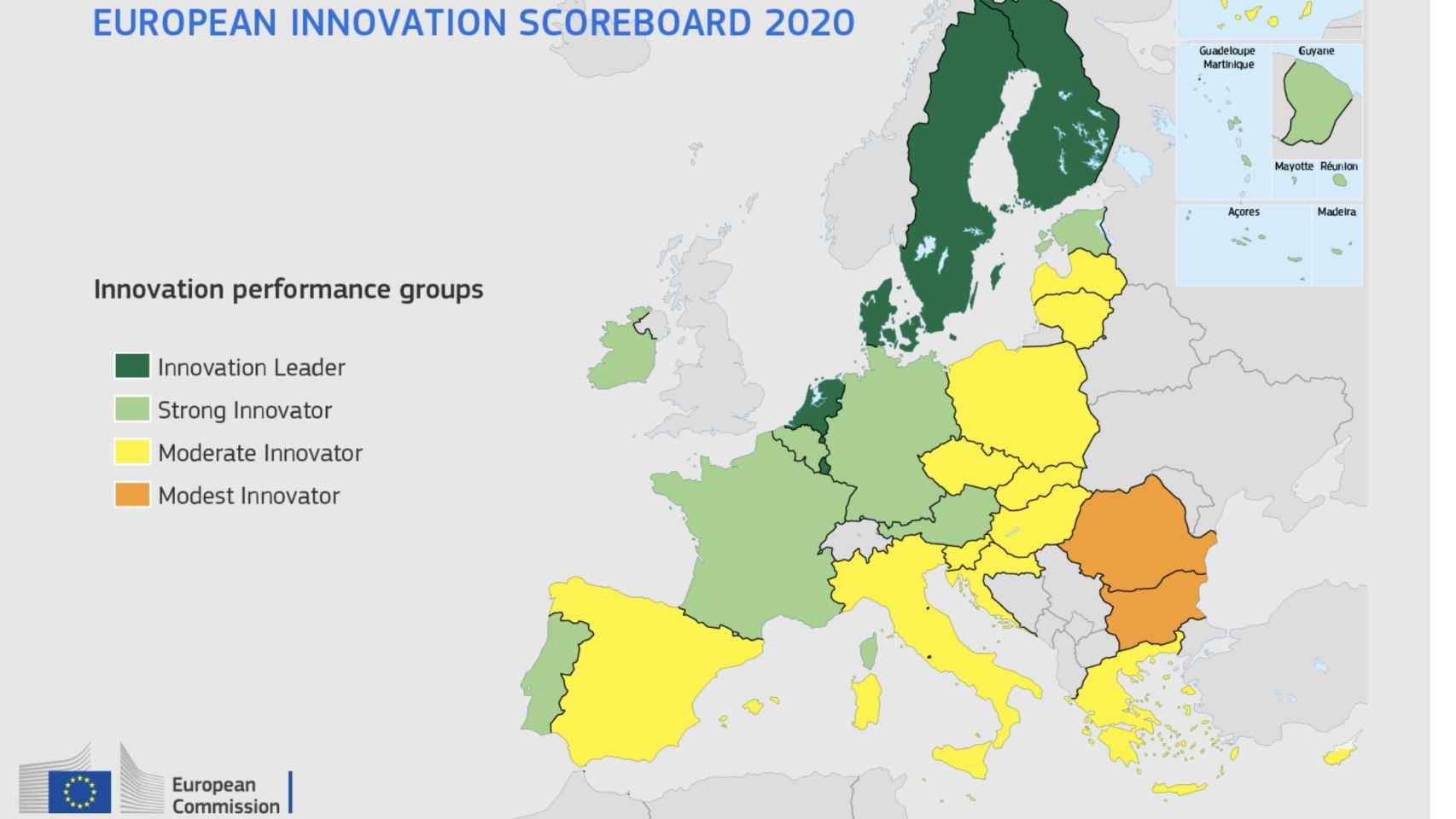 Mapa de innovación de la UE
