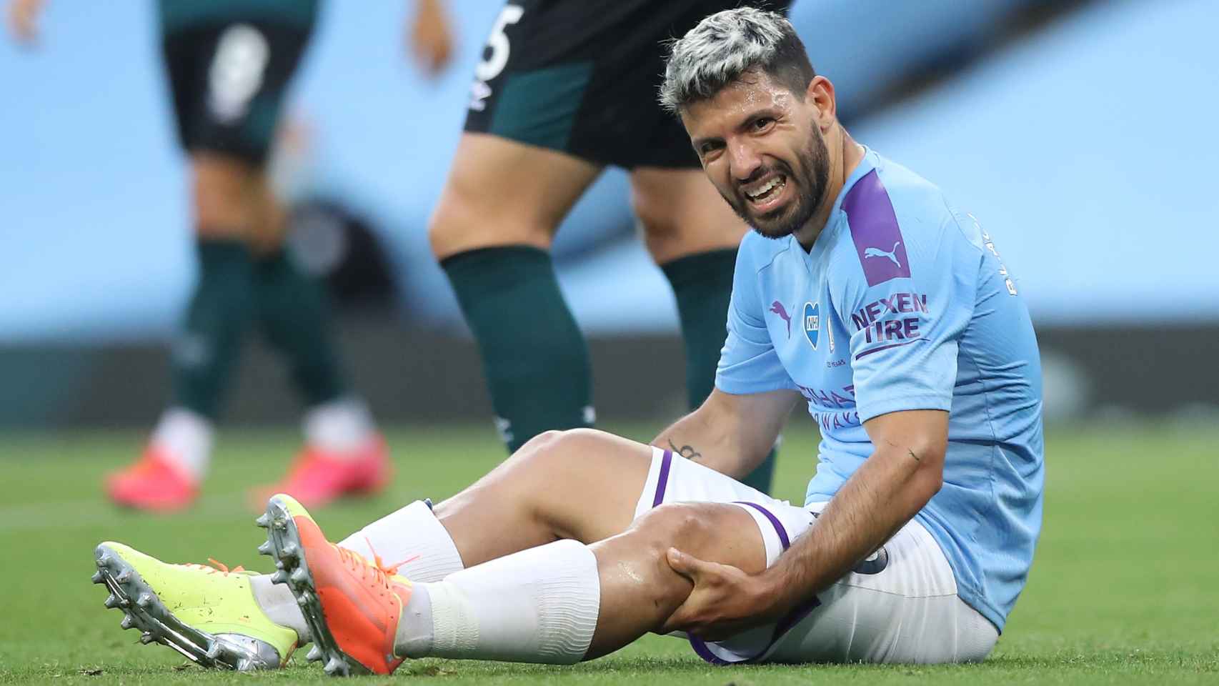 El 'Kun' Agüero se lesionó durante el partido del Manchester City ante el Burnley