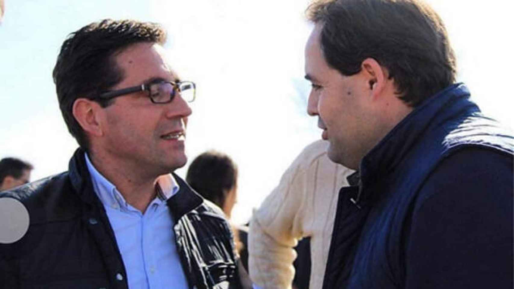 José María Magro (i) y Paco Núñez (d), presidente del PP de Castilla-La Mancha, en una imagen de Quijote Digital