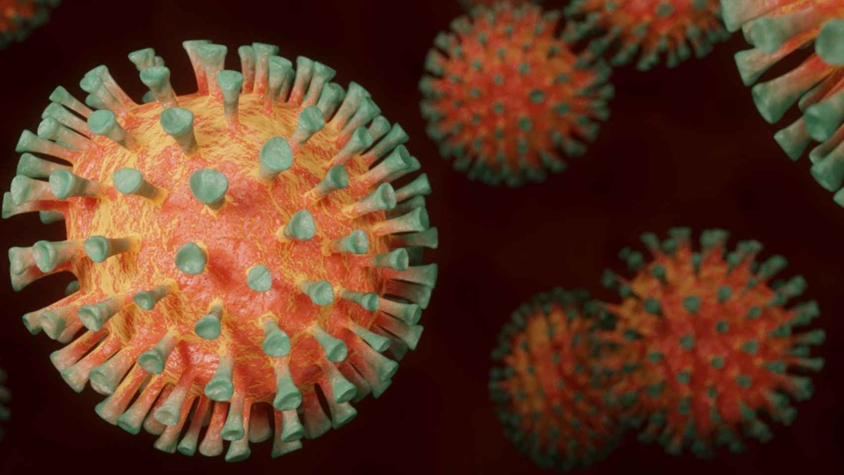 Recreación artística de un coronavirus.