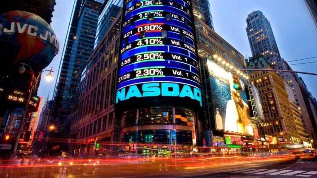 Screens of trading on securities of the Nasdaq.