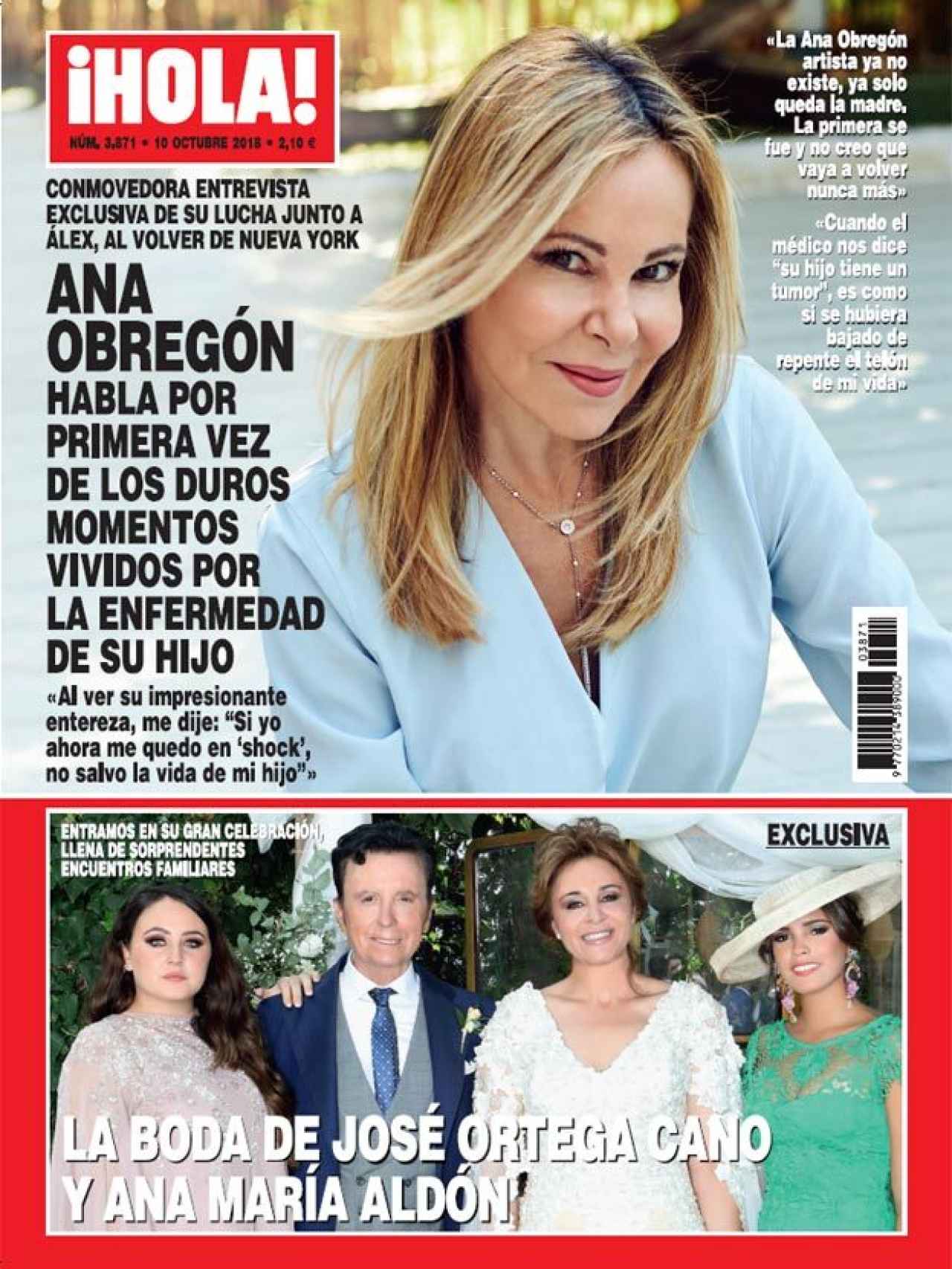 Portada de la revista ¡HOLA! con la exclusiva d ela boda de José Ortega Cano y Ana María Aldón.