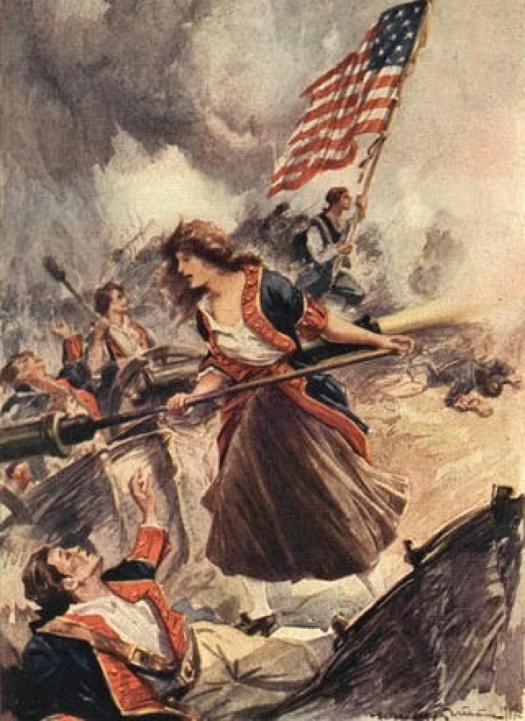 Ilustración de Margaret Corbin.