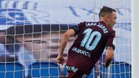 Iago Aspas celebra su gol con el Celta de Vigo ante la Real Sociedad en la jornada 31 de La Liga