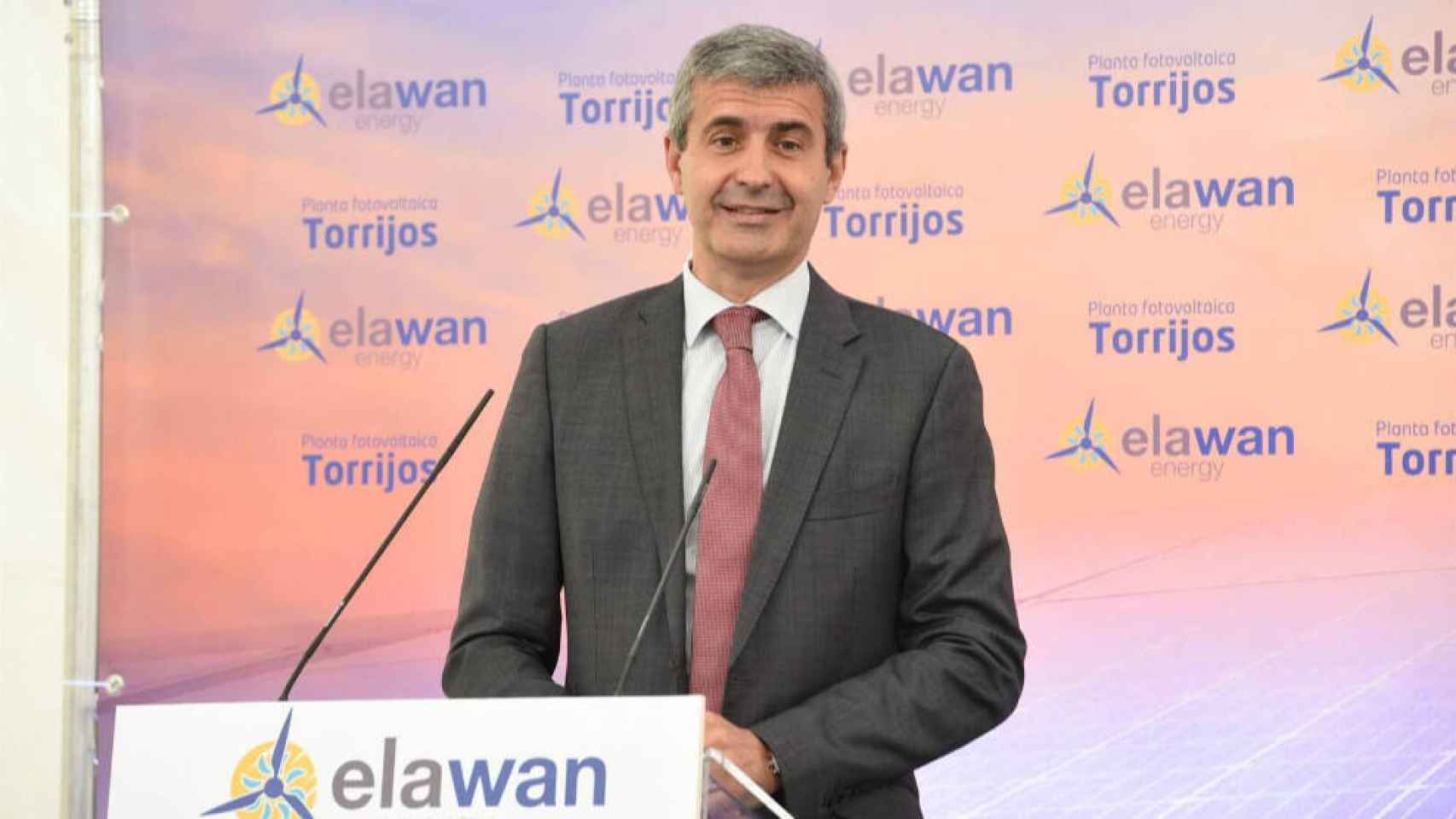 El presidente de la Diputación de Toledo, Álvaro Gutiérrez, este miércoles en la inauguración de una planta fotovoltaica en Novés