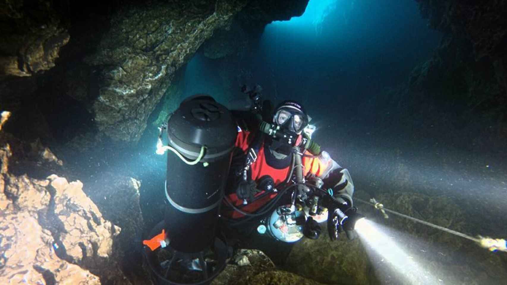 Hilari en una de sus exploraciones subacuáticas.