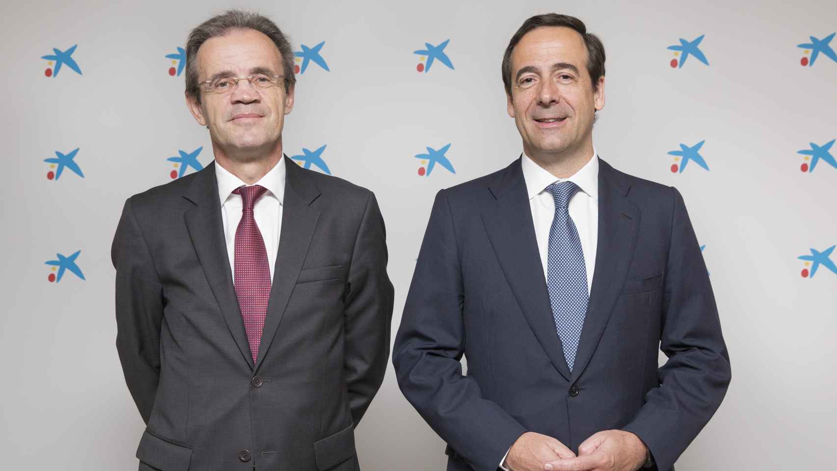 Jordi Gual, presidente de CaixaBank , y Gonzalo Gortázar, consejero delegado.