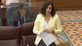 Isabel Díaz Ayuso este jueves en el Pleno de la Asamblea