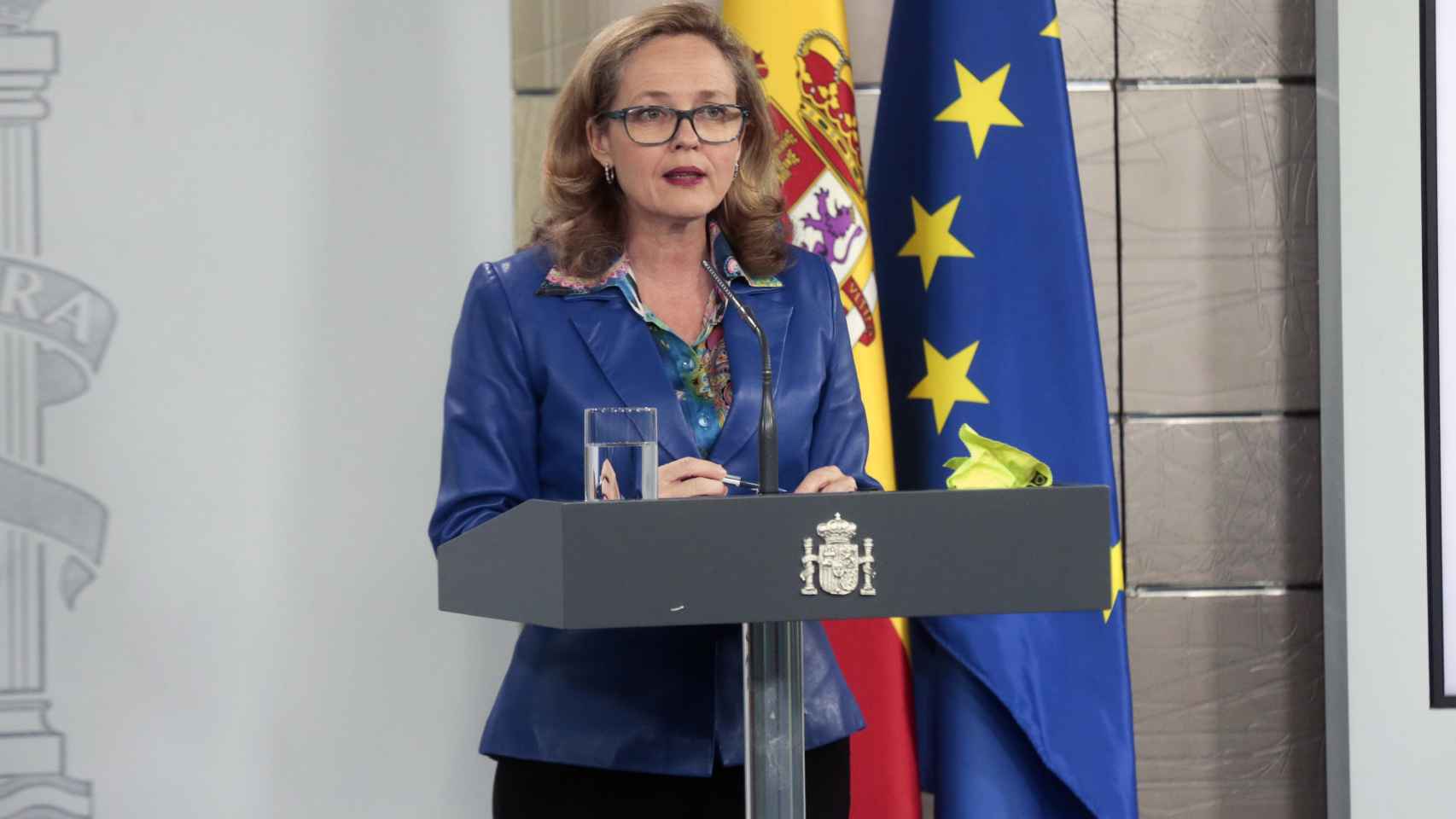 Nadia Calviño, en rueda de prensa posterior al Consejo de Ministros.