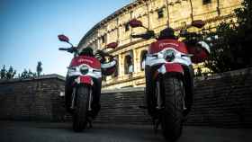 Imagen de las motocicletas de Acciona en Roma.