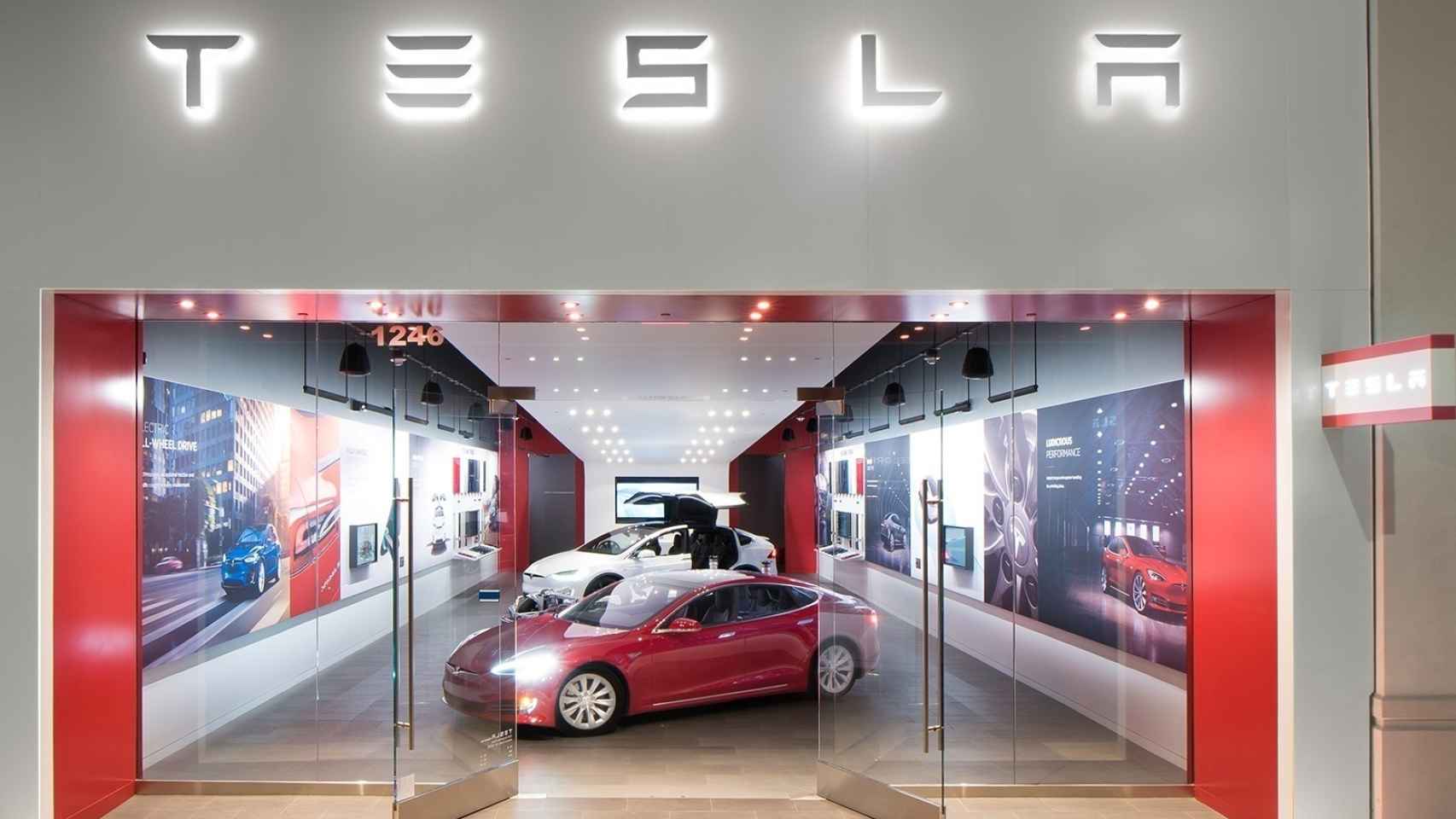 Imagen de un establecimiento de Tesla.