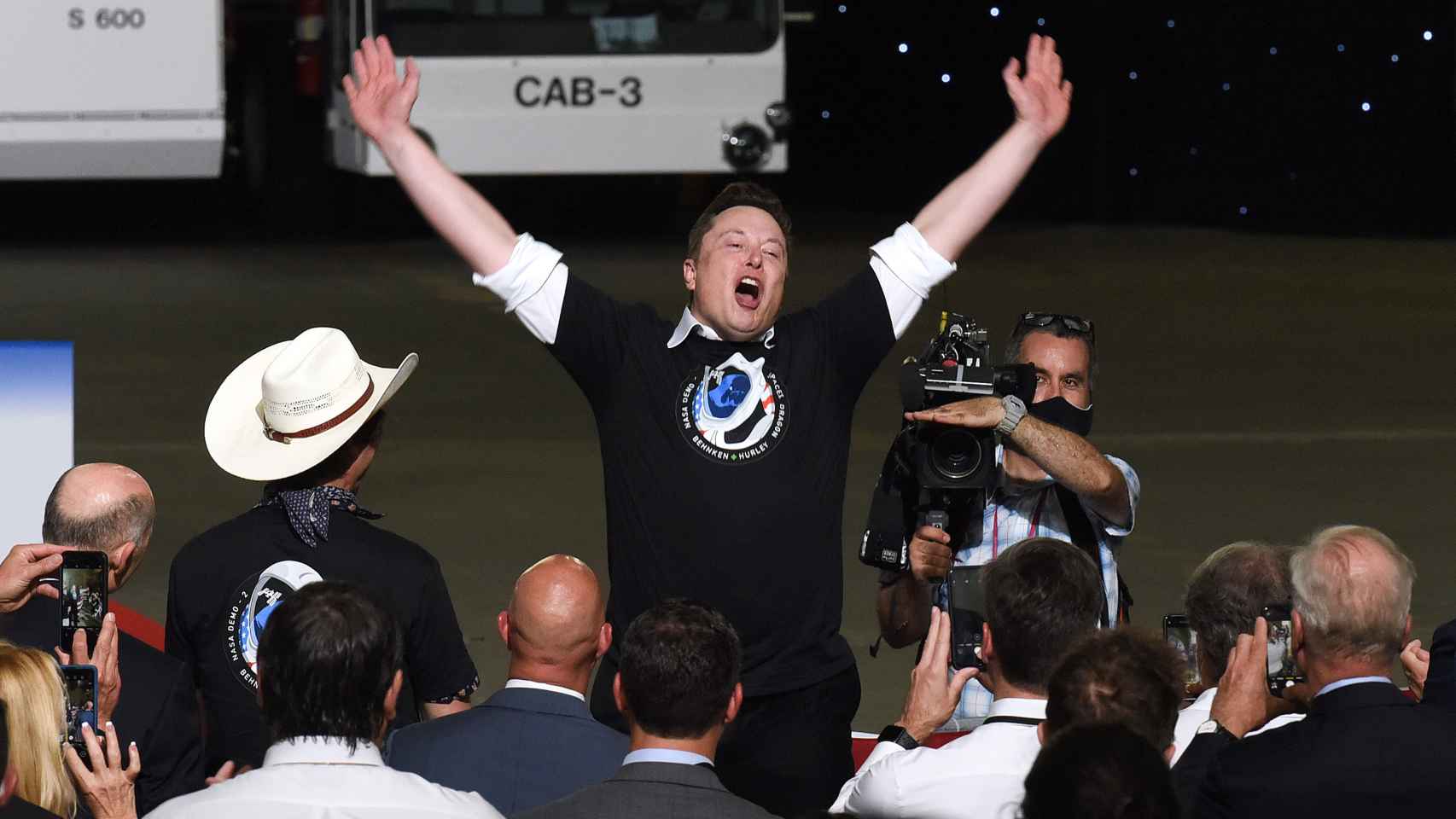 Elon Musk en un acto de su empresa aeroespacial SpaceX.