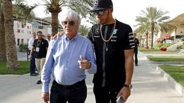 Bernie Eccleston y Lewis Hamilton