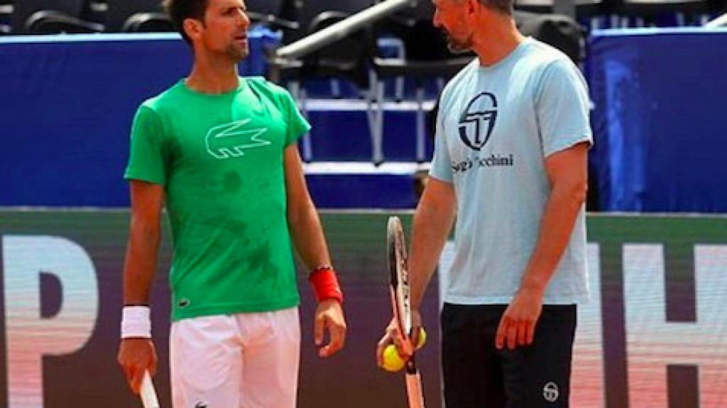 Goran Ivanisevic junto a Novak Djokovic