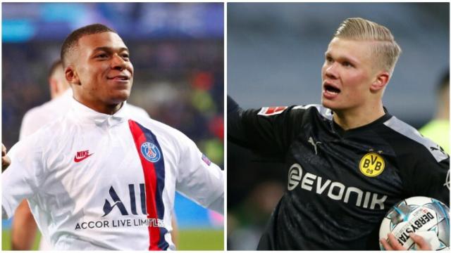 Kylian Mbappé y Erling Haaland