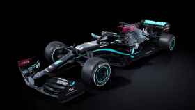 Handout image shows black-liveried Mercedes Formula One car for the 2020 season