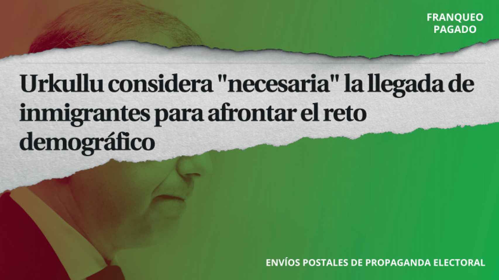 Contenido de los sobres electorales de Vox en el País Vasco retenidos por Correos.