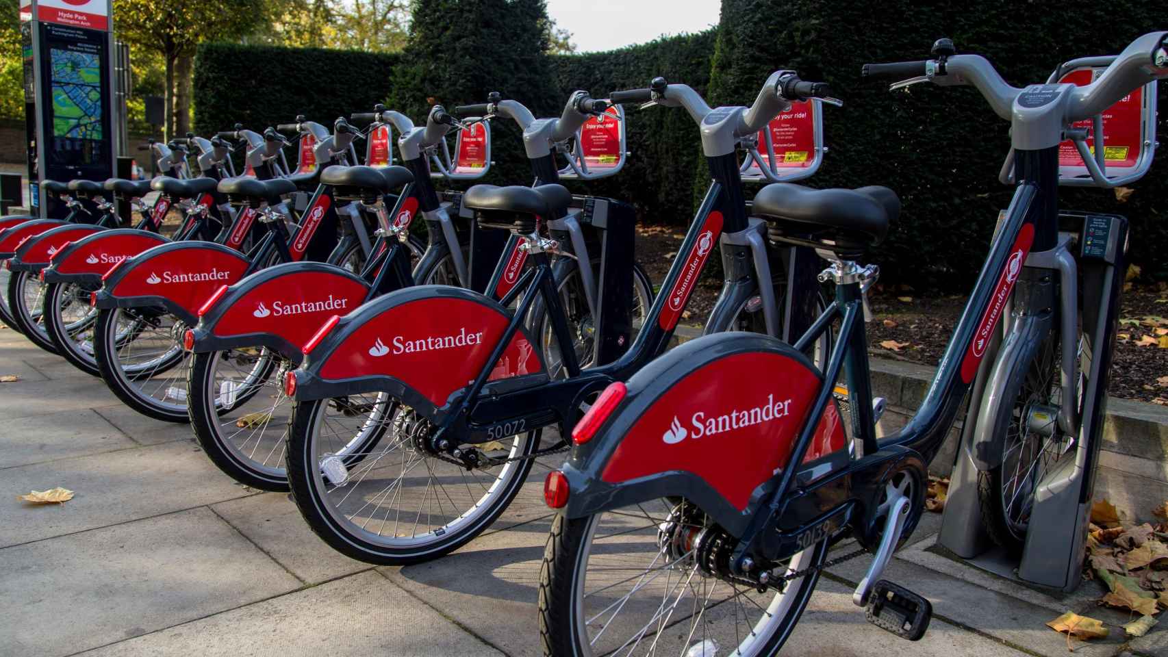 Servicio de Santander Cycles en Reino Unido.