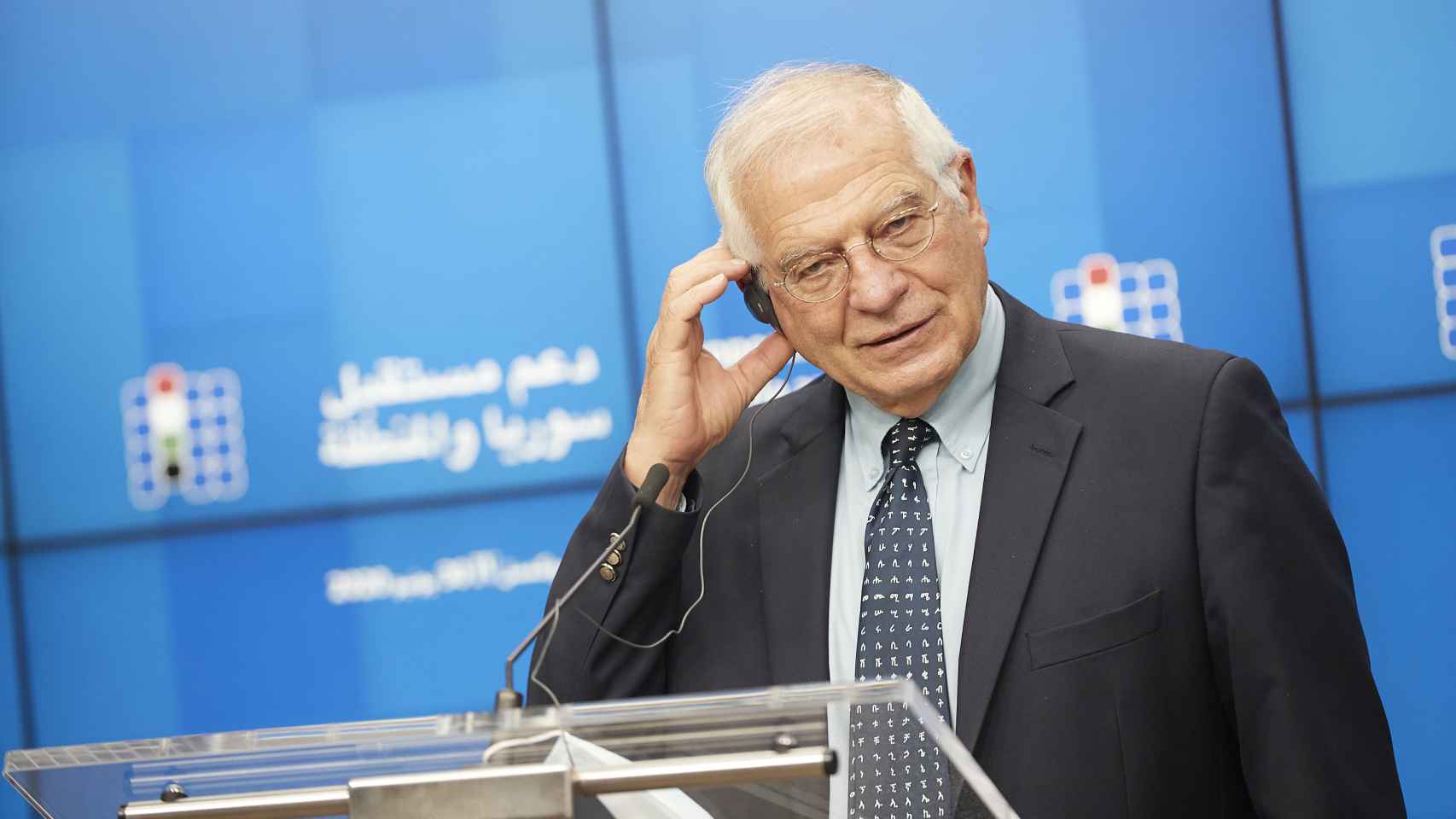El jefe de la diplomacia de la UE, Josep Borrell, durante la rueda de prensa de este martes