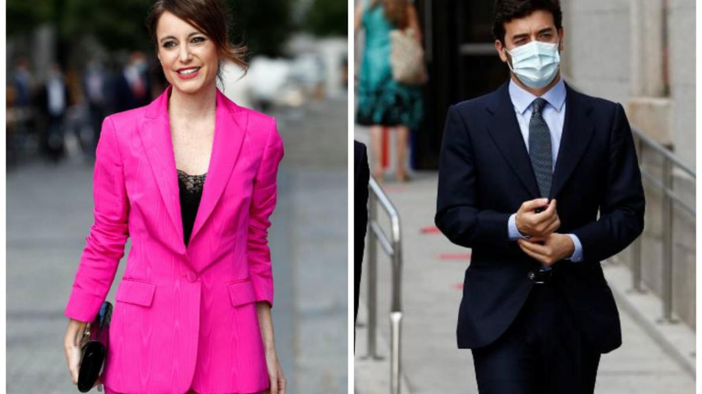 Andrea Levy y Pepe Ruiz-Gallardón llegando por separado al Teatro Real.