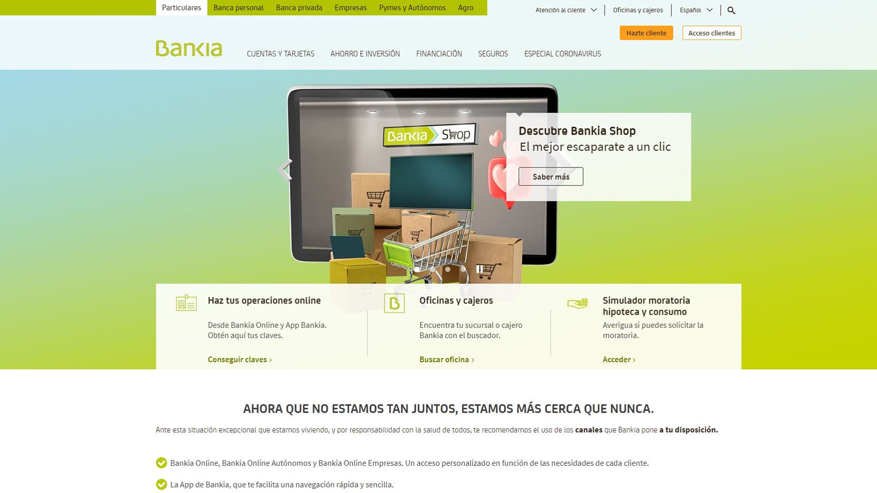Web de Bankia.