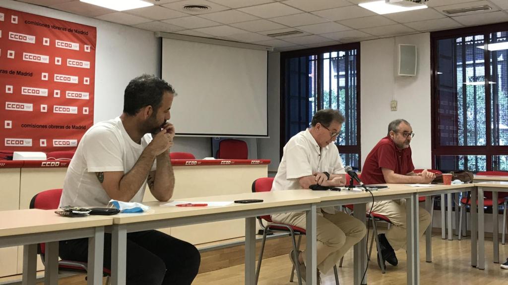 De izquierda a derecha, Carlos Gutiérrez, Jaime Cedrún y José María Martínez, durante la presentación de la campaña Es el momento.