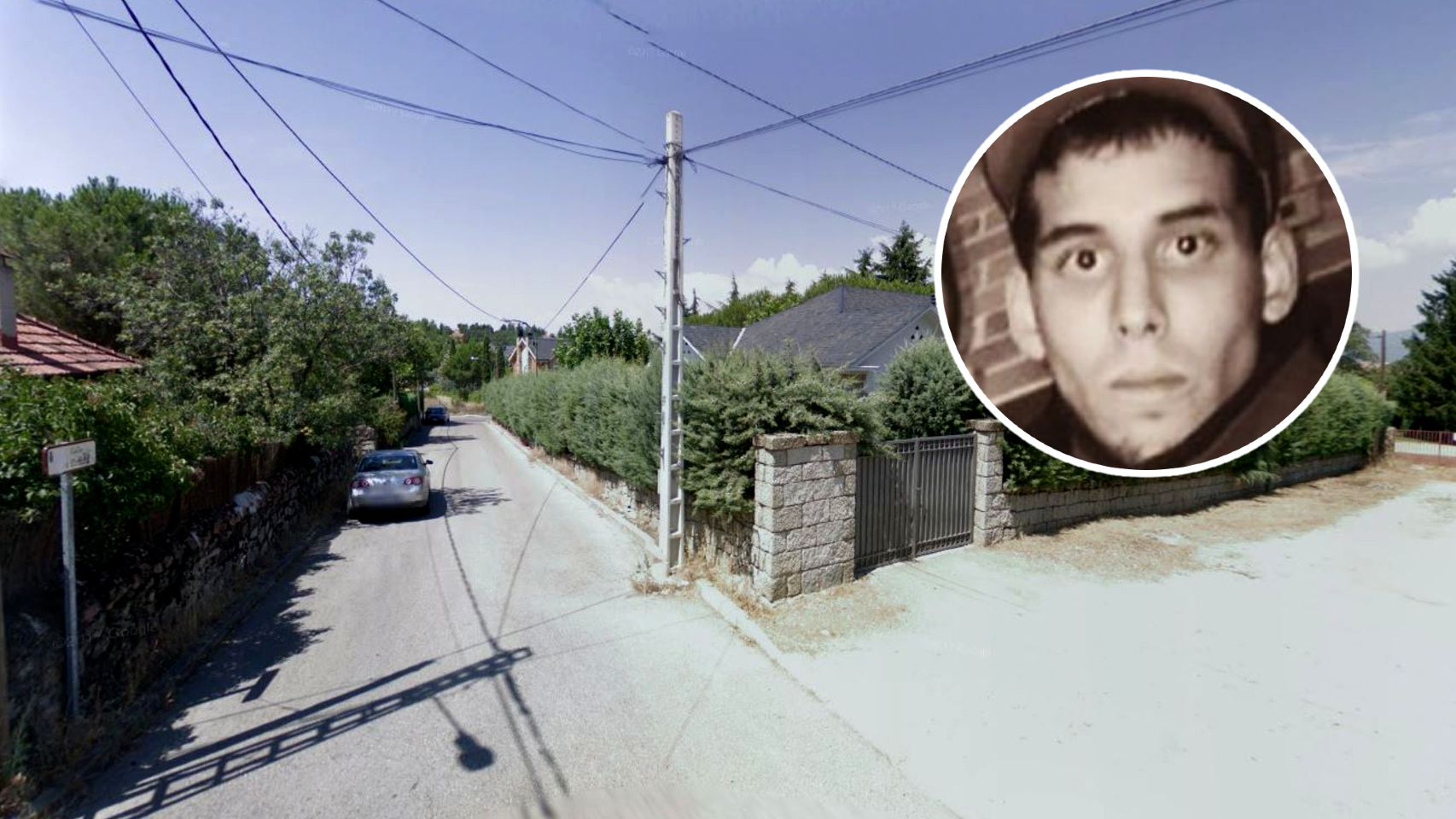 Youssef y la calle donde fue hallado su cuerpo.
