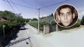 Youssef y la calle donde fue hallado su cuerpo.