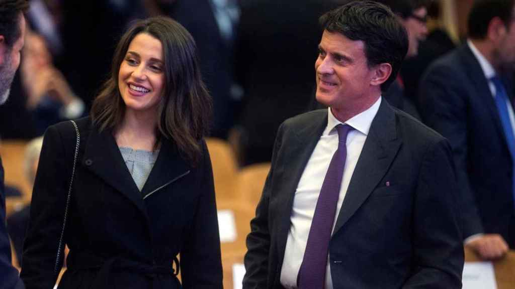 Arrimadas y Manuel Valls, en una imagen de archivo.