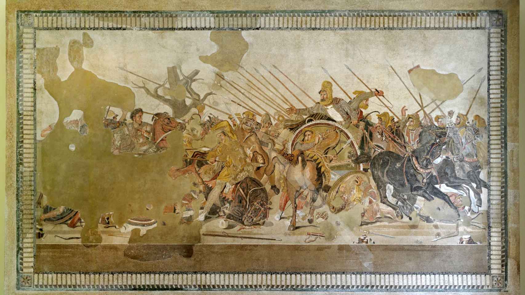 Alejandro Magno ante Darío en la batalla de Issos.