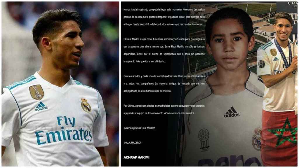 Achraf dice adiós al Real Madrid con un emotivo mensaje: No es una despedida...