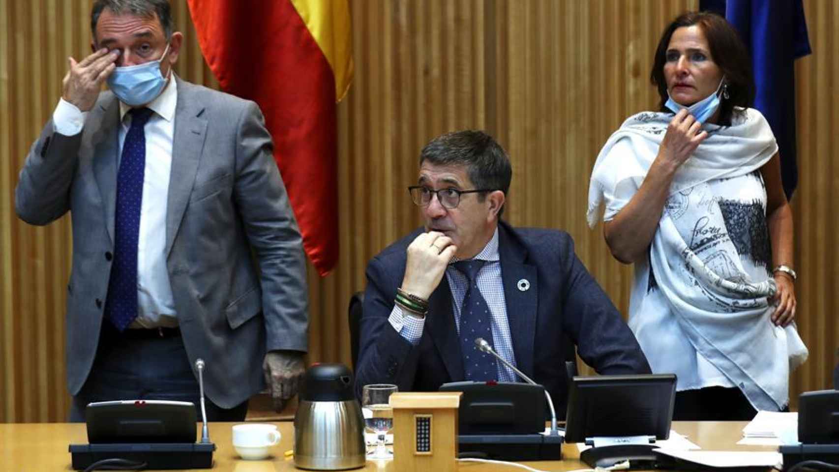 El presidente de la Mesa de la Comisión por la Reconstrucción Económica y Social en el Congreso de los Diputados, Patxi López. Efe