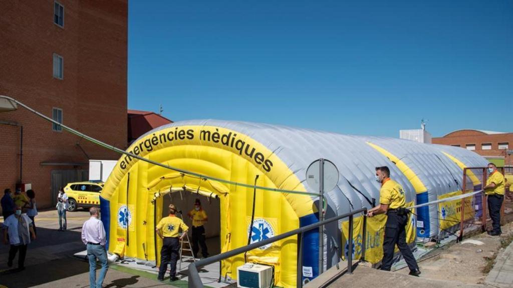 Hospital de campaña en Lérida.