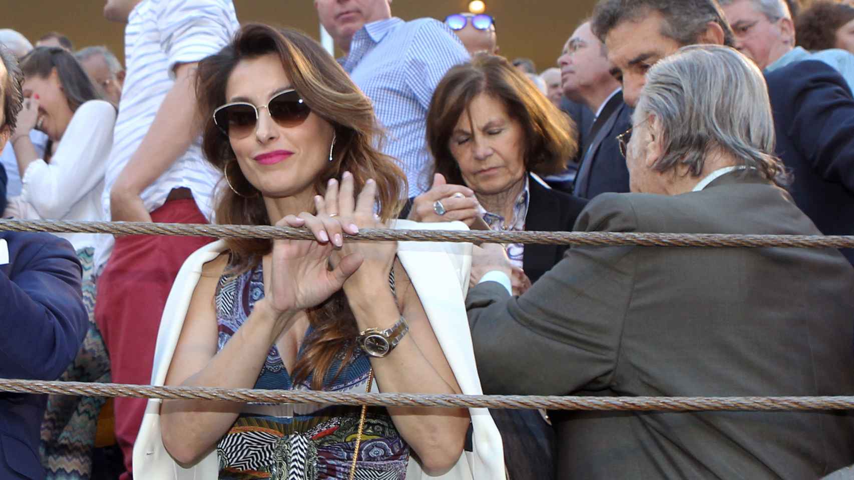 Paloma Cuevas en una corrida de toros.