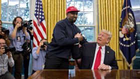 Kanye West con Donald Trump durante su visita a la Casa Blanca en octubre de 2018.