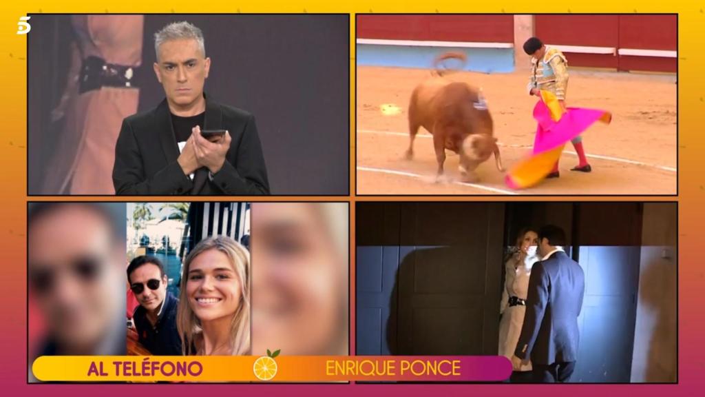 Enrique Ponce durante su llamada a 'Sálvame'.