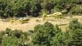 Mueren dos personas al estrellarse un helicóptero en Fórnols (Lérida)