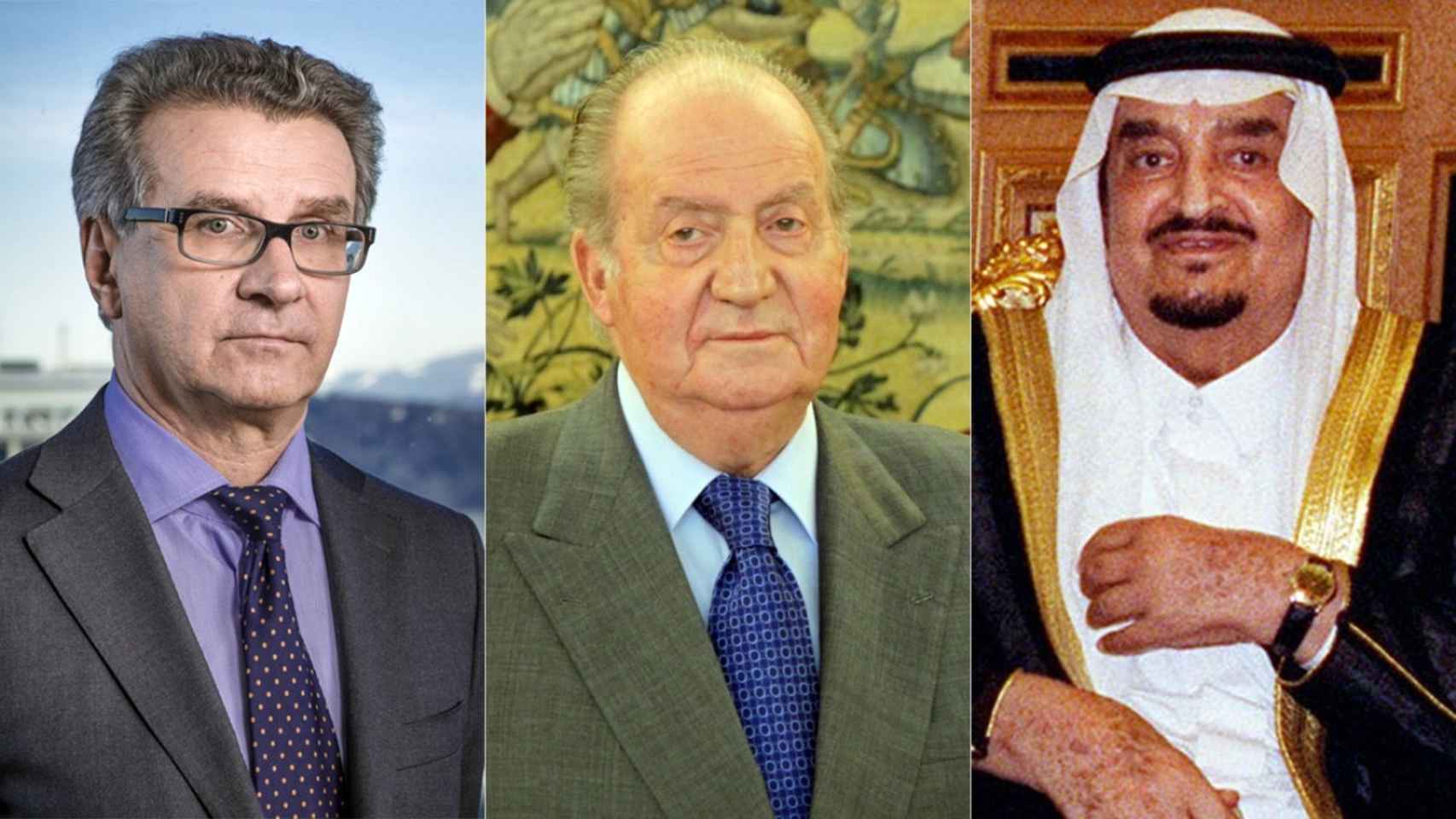 Arturo Fasana, Juan Carlos I y  Abdalá bin Abdulaziz, rey de Arabia Saudí.