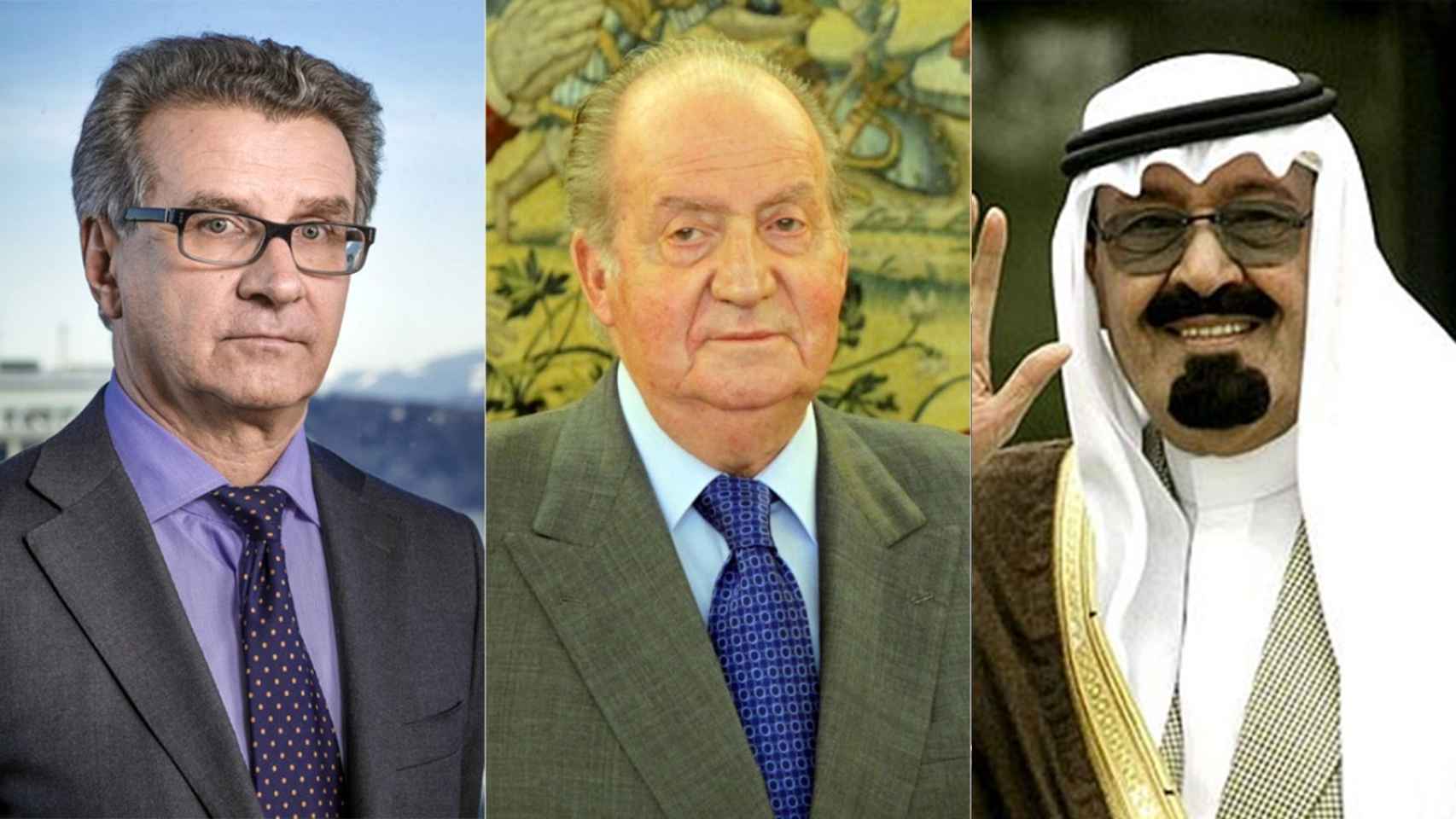 Arturo Fasana, Juan Carlos I y el rey Abdalá de Arabia Saudí.
