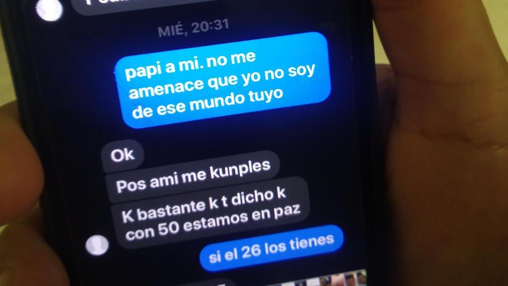 Aitor amenazaba a Juan David por Facebook.