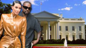 Kim Kardashian y Kanye West en un montaje de Jaleos.