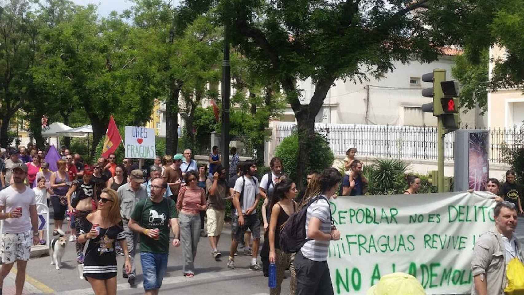 Manifestación en apoyo a los pobladores de Fraguas (Guadalajara)