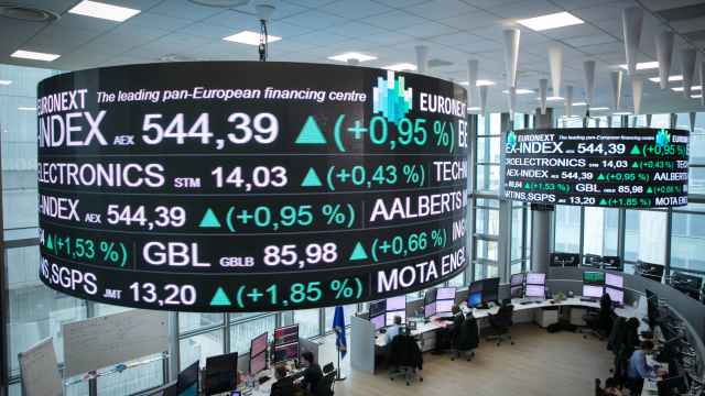 Sala de cotizaciones de Euronext.