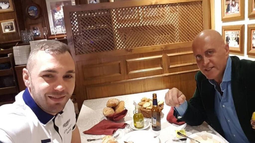 Cristian Suescun y Kiko Matamoros almorzando juntos.