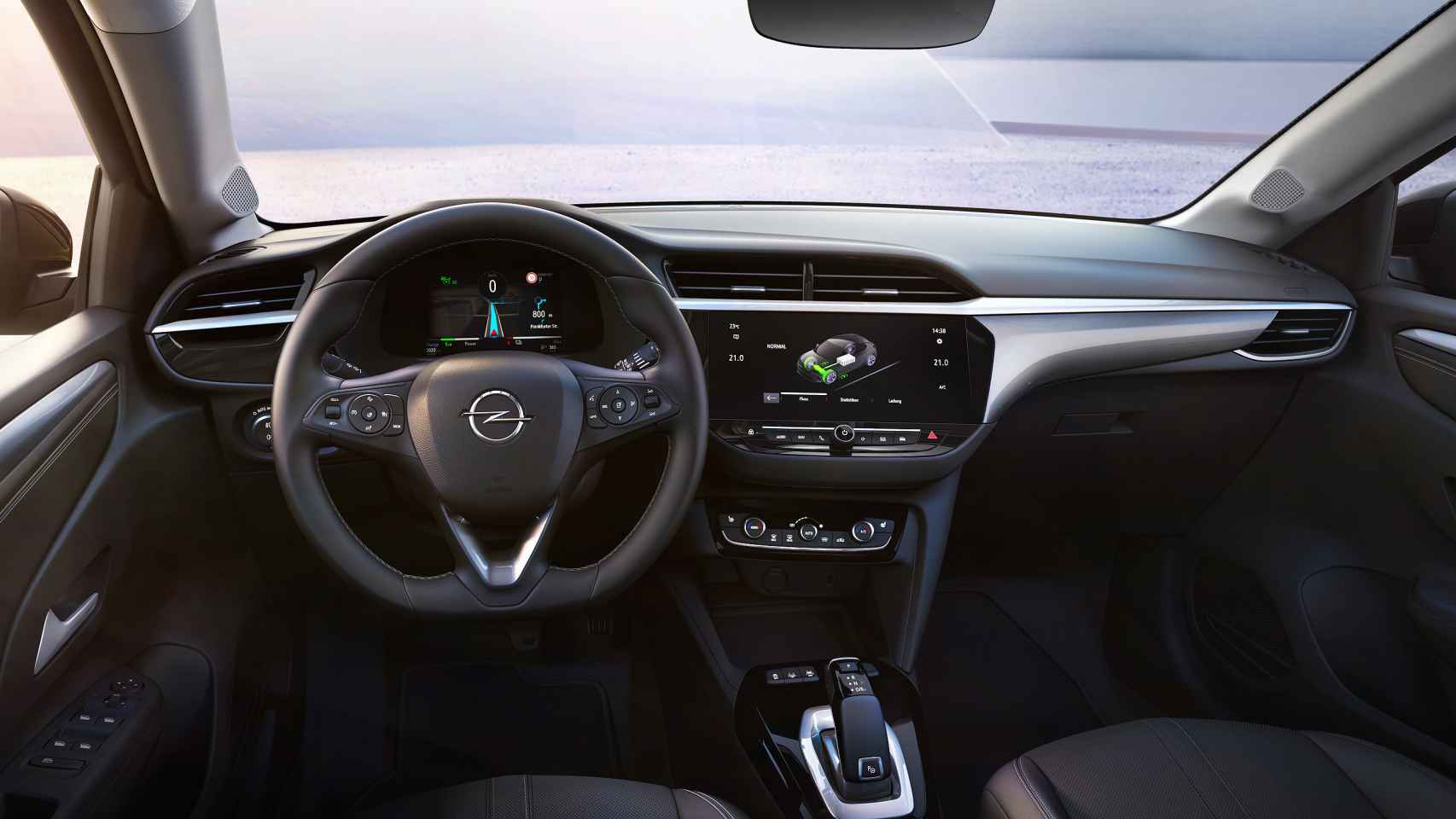 Interior del Opel Corsa-e.